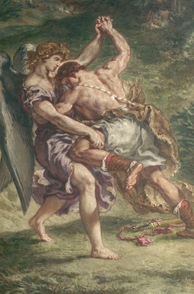 Fight Between Jacob and the Angel (detail) by Ferdinand Victor Eugene Delacroix